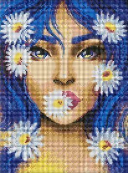 Алмазная мозаика Ромашковое настроение &copy;pollypop92 Идейка (AMO7409, На подрамнике) 30 х 40 см фото интернет-магазина Raskraski.com.ua