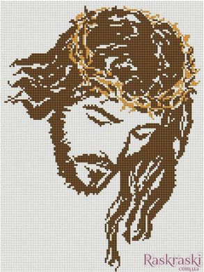 Картина из страз Иисус в тернрврму венка ColorArt (CLR-PST442, На подрамнике) фото интернет-магазина Raskraski.com.ua