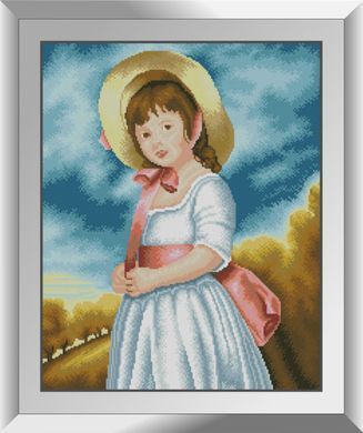 Картина стразами Маленька леді Dream Art (DA-31262) 45 x 56 см фото інтернет-магазину Raskraski.com.ua