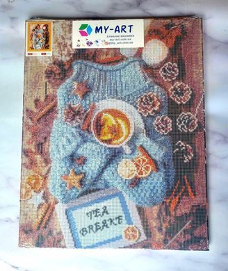 Алмазная вышивка Уютное чаепитие My Art (AR-3155, На подрамнике) 40 х 50 см фото интернет-магазина Raskraski.com.ua