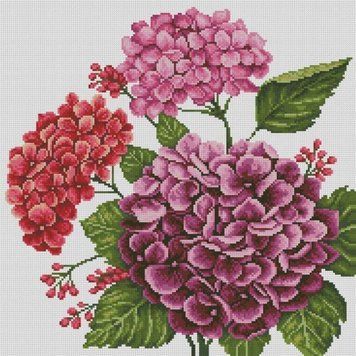 Набір алмазної мозаїки Рожеві гортензії (46 х 46 см) Dream Art (DA-31716) 46 х 46 см фото інтернет-магазину Raskraski.com.ua