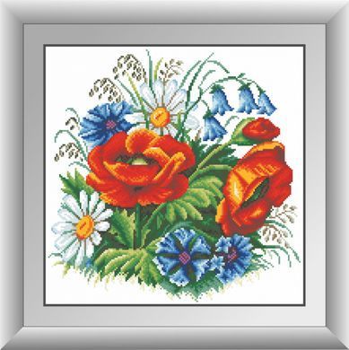 Алмазная картина Полевой букет Dream Art (DA-30594, Без подрамника) 41 х 41 см фото интернет-магазина Raskraski.com.ua