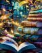 Алмазна вишивка Улюблені книги з голограмовими стразами My Art (MRT-TNG1658) 40 х 50 см &mdash; фото комплектації набору