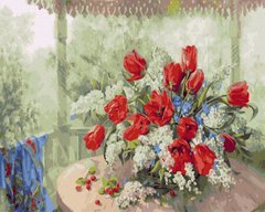 Картина по номерам Тюльпаны и ландыши (BK-GX24487) (Без коробки)