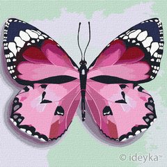 Раскраска по номерам Розовая бабочка (KHO4209) Идейка (Без коробки)
