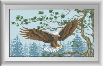 Алмазна живопис Орел (повна зашивання, квадратні камені) Dream Art (DA-30226) 36 х 64 см фото інтернет-магазину Raskraski.com.ua