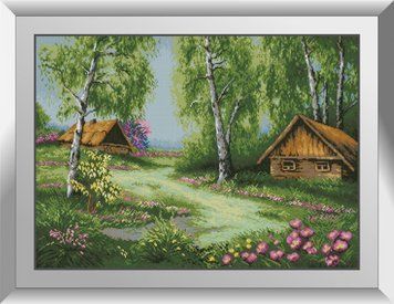 Набор алмазной вышивки Весенние домики Dream Art (DA-31213, Без подрамника) 54 x 75 см фото интернет-магазина Raskraski.com.ua