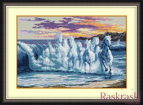 Алмазная вышивка Бегущие лошади (полная зашивка, квадратные камни) Dream Art (DA-30176, Без подрамника) фото интернет-магазина Raskraski.com.ua
