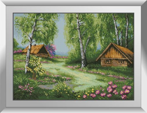 Набір алмазної вишивки Весняні будиночки Dream Art (DA-31213) 54 x 75 см фото інтернет-магазину Raskraski.com.ua
