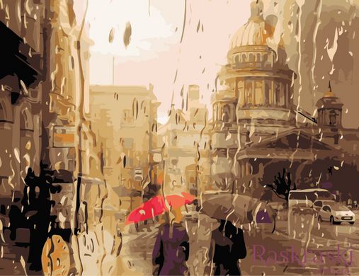 Картина по номерам Дождливый город (AS0963) ArtStory фото интернет-магазина Raskraski.com.ua