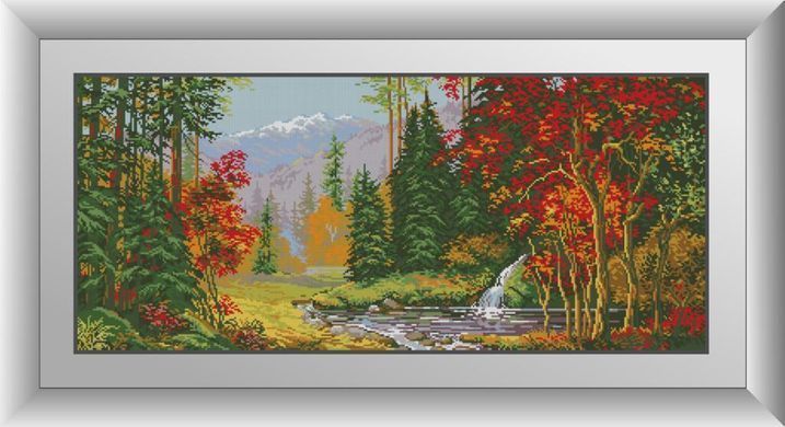 Алмазна вишивка Осінній ліс Dream Art (DA-30963) 40 x 92 см фото інтернет-магазину Raskraski.com.ua