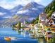 Картина раскраска Альпийская деревня (KH2143) Идейка — фото комплектации набора