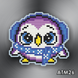 Алмазна мозаїка Пінгвін фіолетовий Арт Соло (АТМ26) — фото комплектації набору