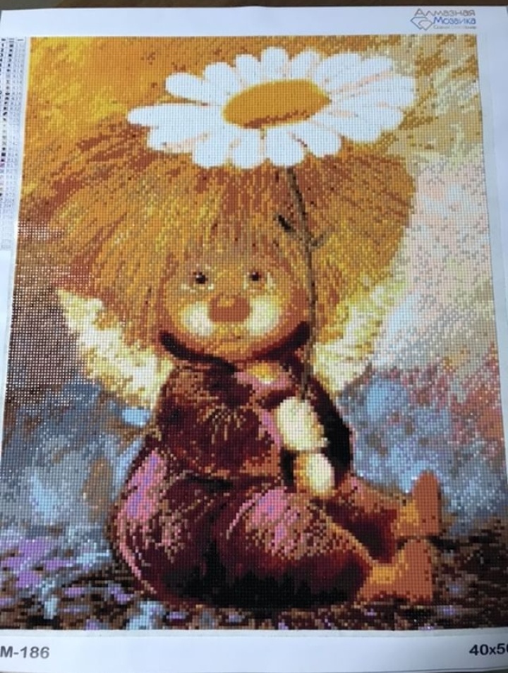 Алмазная мозаика солнечный ангел фото готовой вышивки