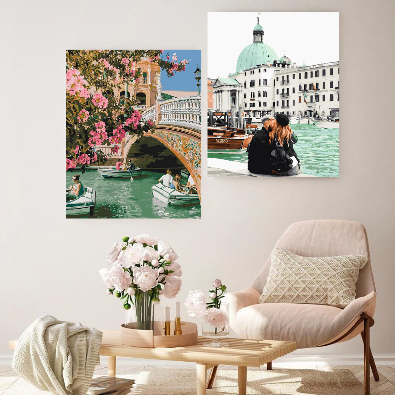 Купити картини по номерх із Венецією