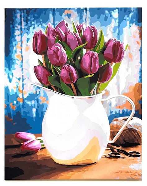 картины по номерам цветы в вазе