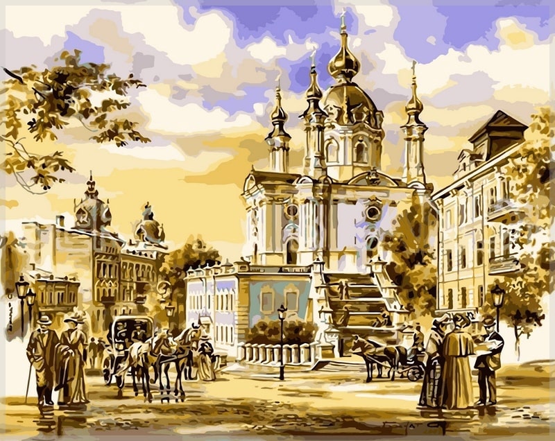 Картина по номерам Андреевская церковь 
