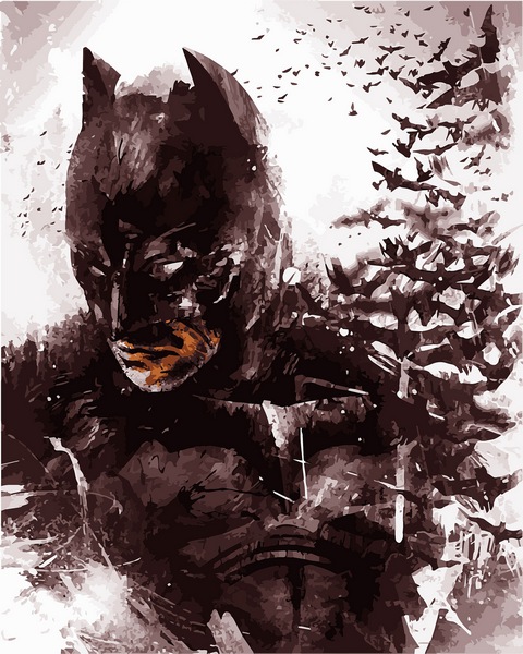 Раскраска по номерам Бэтмен