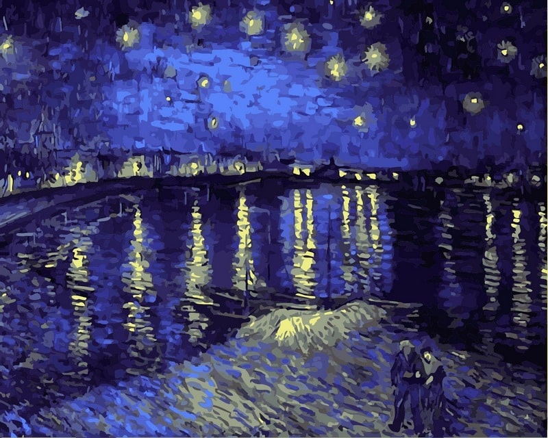 Картина за номерами Зоряна ніч над Роною Ван Гог